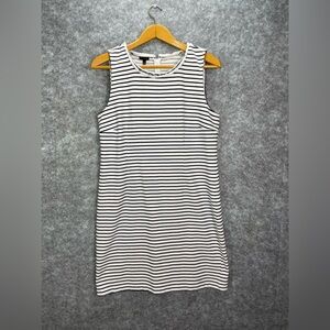 Talbots Women's Blue White Striped Sheath Dress Size 16 Nautical Preppy Classic
